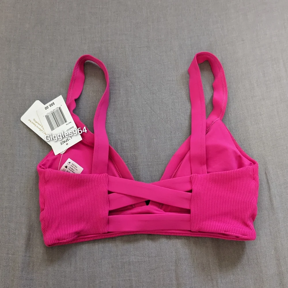 L*Space Vera Pratt Bikini Set Bougainvillea Pink Magenta Rib